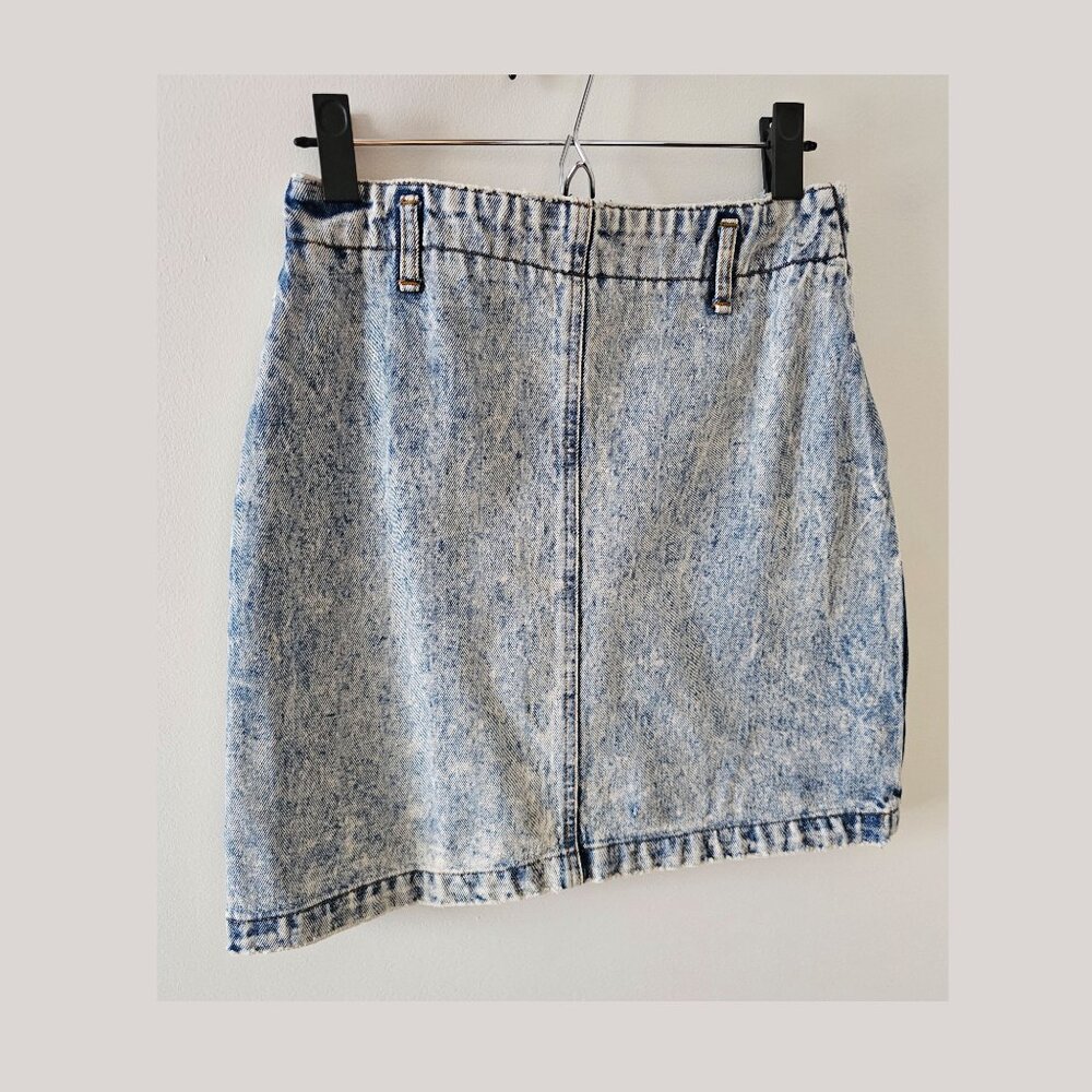 Vintage The Clothing Academy 80's Distressed Denim Mini Skirt
